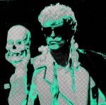 Glitched Bowie with Skull 
